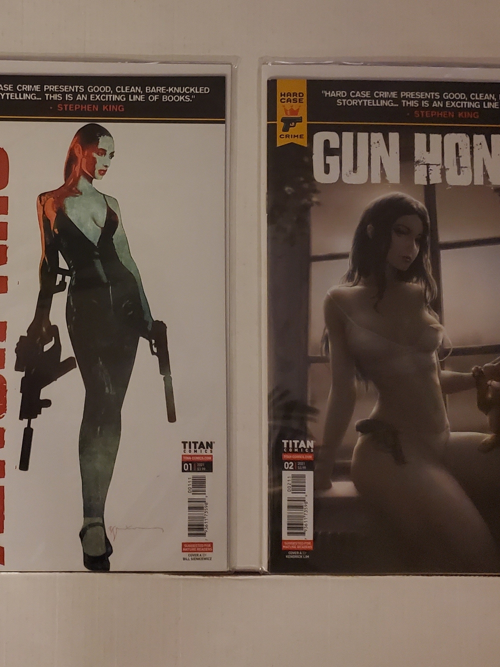 Titan Comics Gun Honey 1 And 2 Comic Book Lot Hardcase Crime Thriller NM B&B